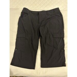 Patagonia Women's Low Rise Hiking Stretch Cargo Shorts Size 4 Black 13" Roll Up